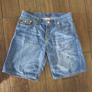 TRUE RELIGION SWIMWEAR SURF JEAN SHORTS SIZE 38